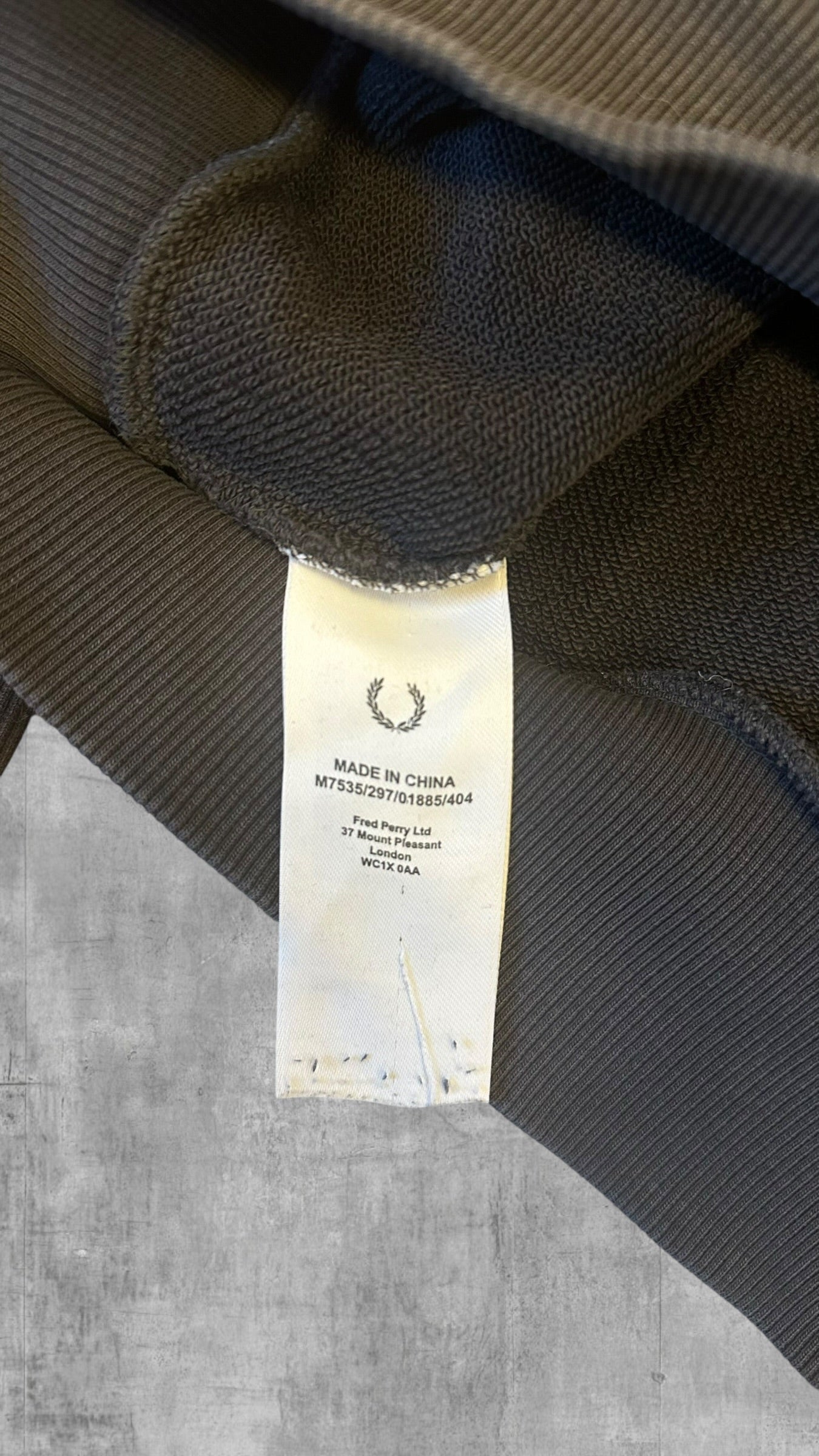 Fred Perry Sweatshirt Schwarz/Grau M
