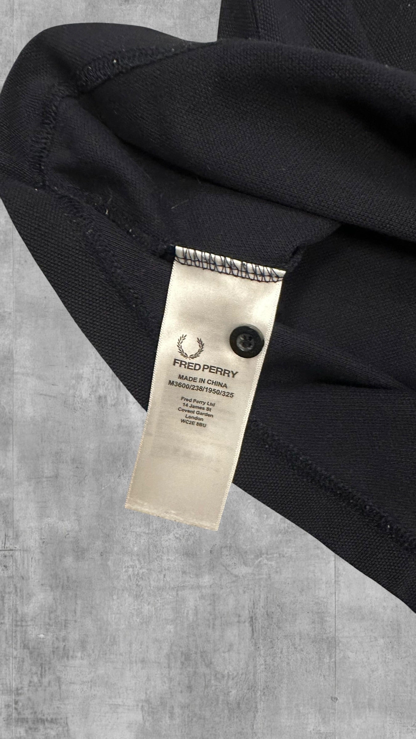 Fred Perry Polo Shirt Schwarz Weiß S