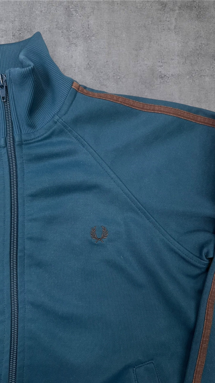 Fred Perry Trainingsjacke Taped Zip Jacke Türkis Damen XS