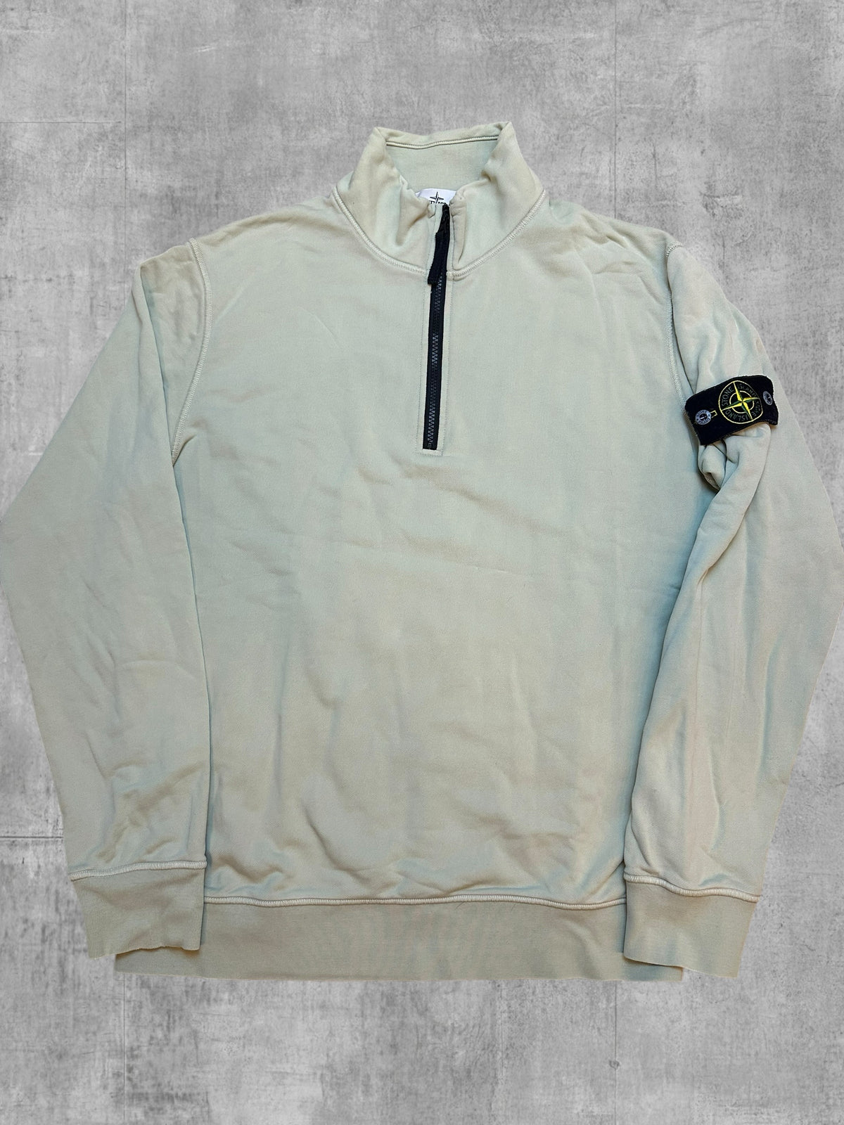 Stone Island Quarter Zip Pullover Mint Green L