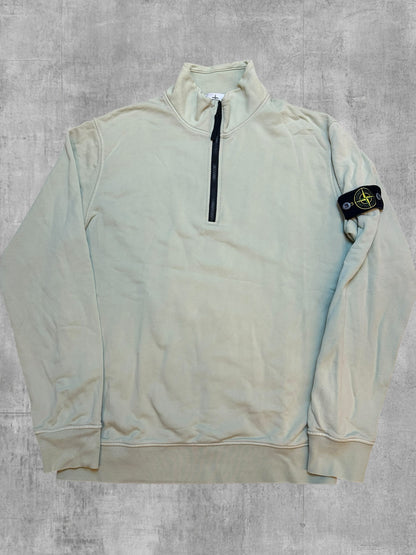 Stone Island Quarter Zip Pullover Mint Green L