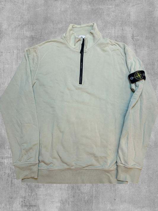 Stone Island Quarter Zip Pullover Mintgrün L