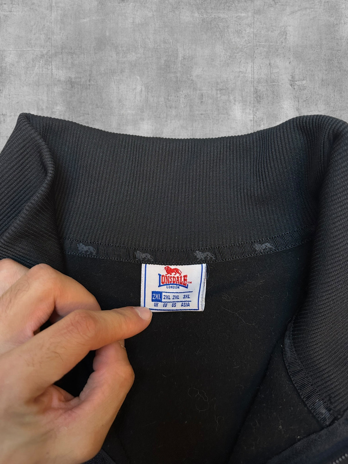 Lonsdale London Trainingsjacke Schwarz Grau XXL