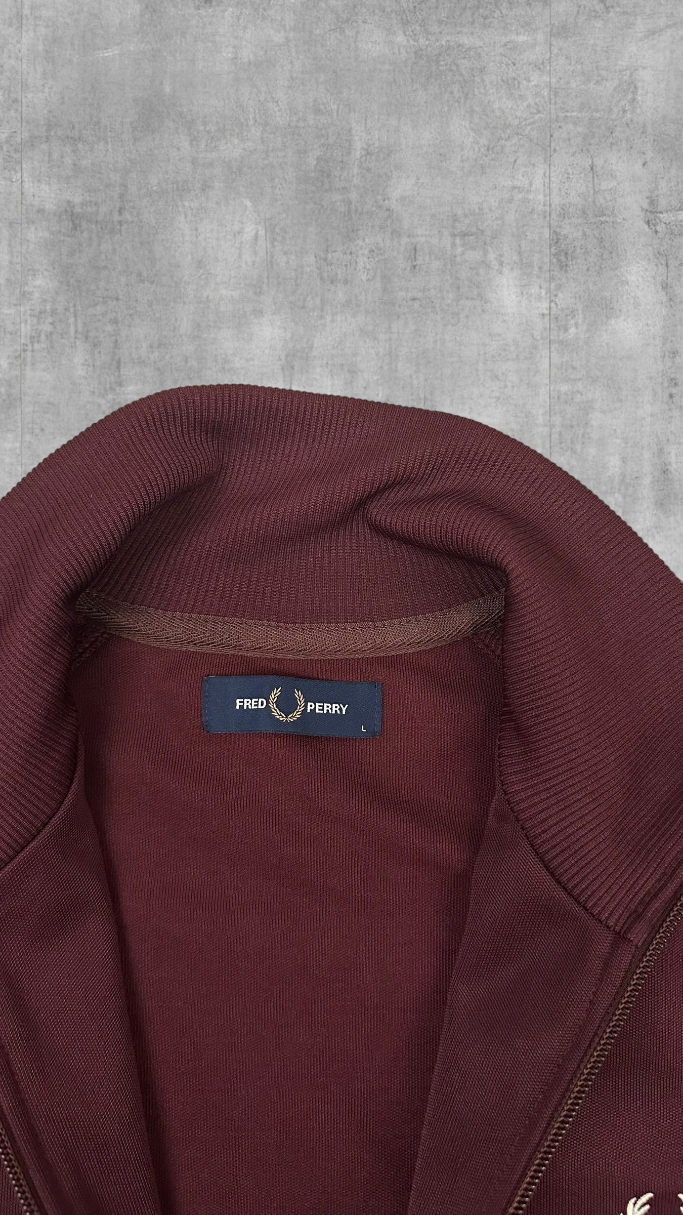 Fred Perry Trainingsjacke Taped Weinrot L
