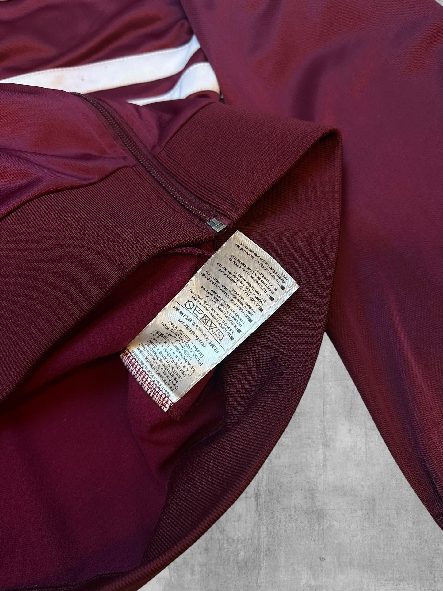 Unfair Athletics Trainingsjacke Weinrot Weiß XL