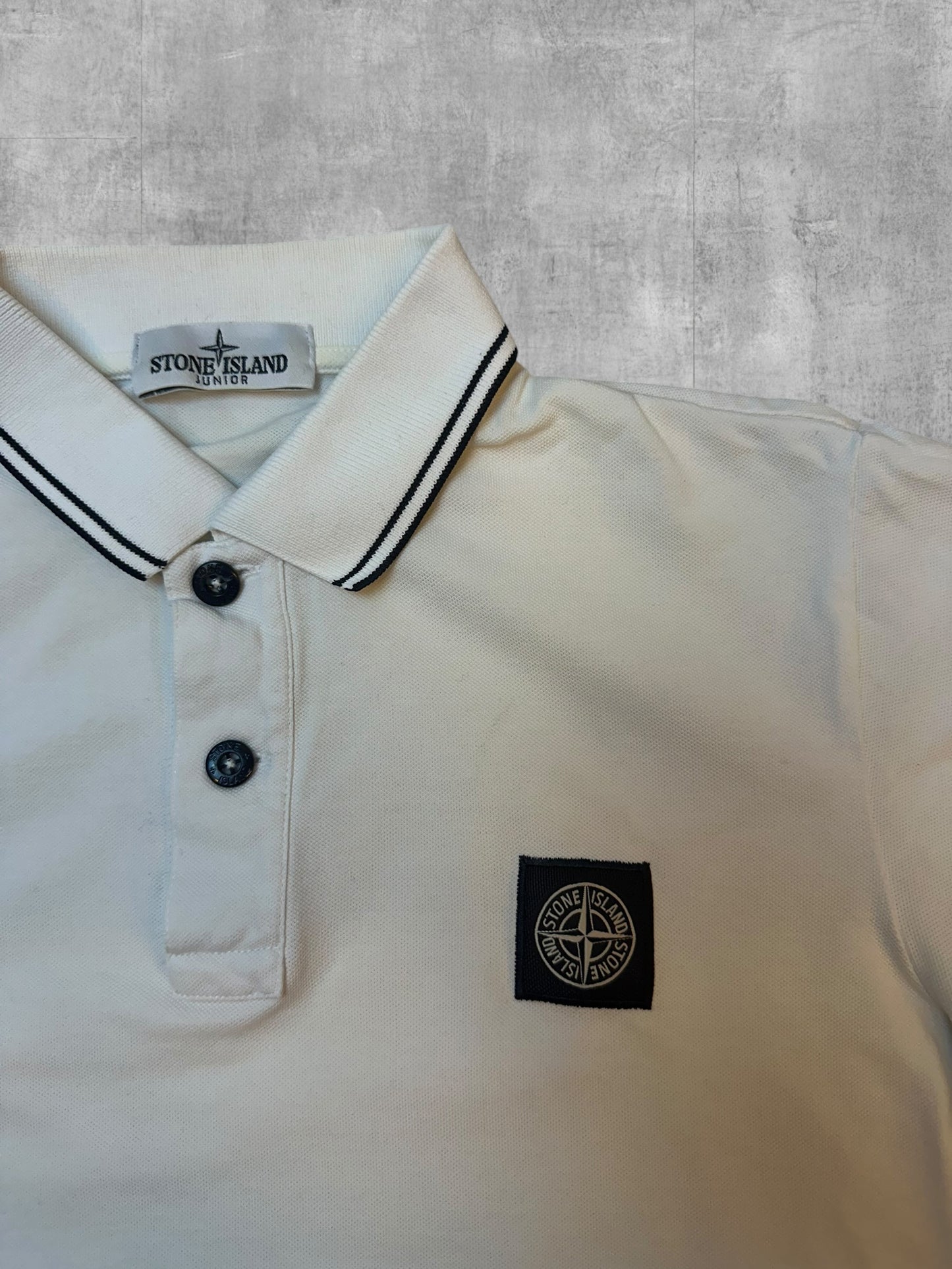 Stone Island Polo Shirt Weiß XS