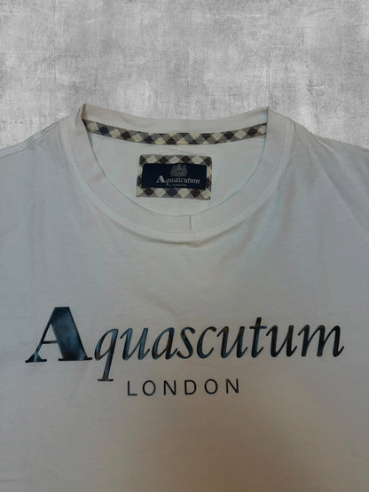 Aquascutum London T-Shirt Weiß M