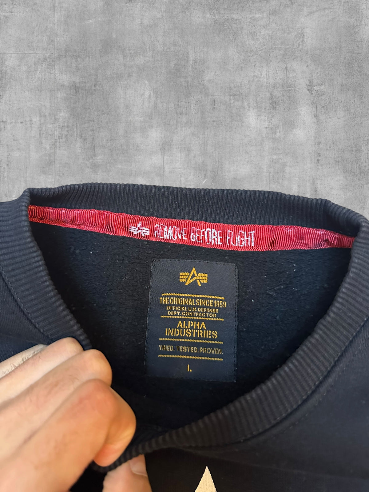 Alpha Industries Sweatshirt Schwarz L