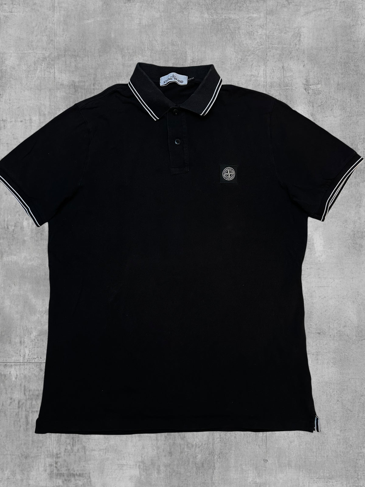 Stone Island Polo Shirt Schwarz XL Slim Fit