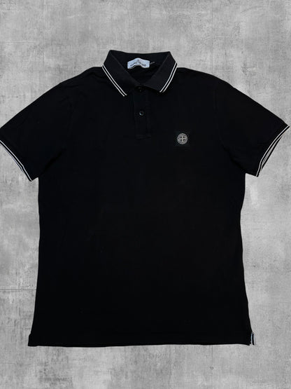 Stone Island Polo Shirt Schwarz XL Slim Fit