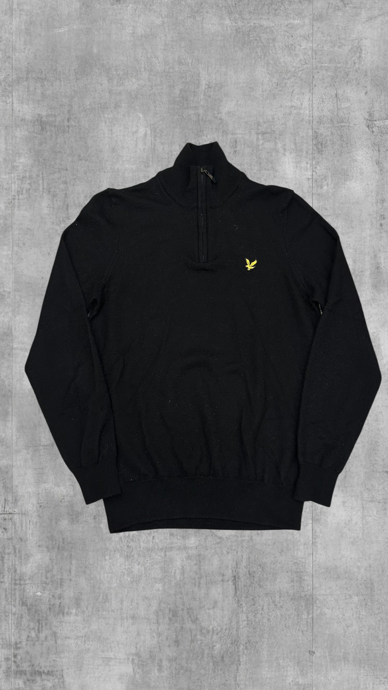 Lyle & Scott Half Zip Rollkragenpullover Schwarz S