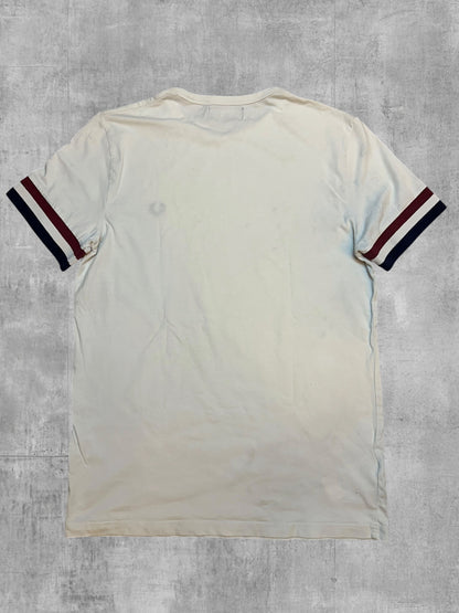Fred Perry T-Shirt Weiß Schwarz Rot S