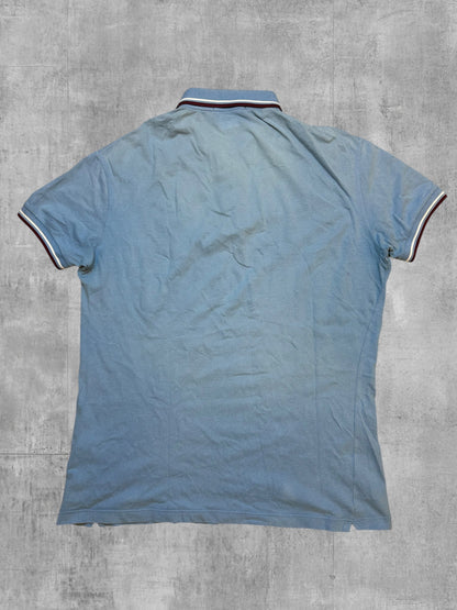 Fred Perry Polo Shirt Babyblau Weinrot M - L