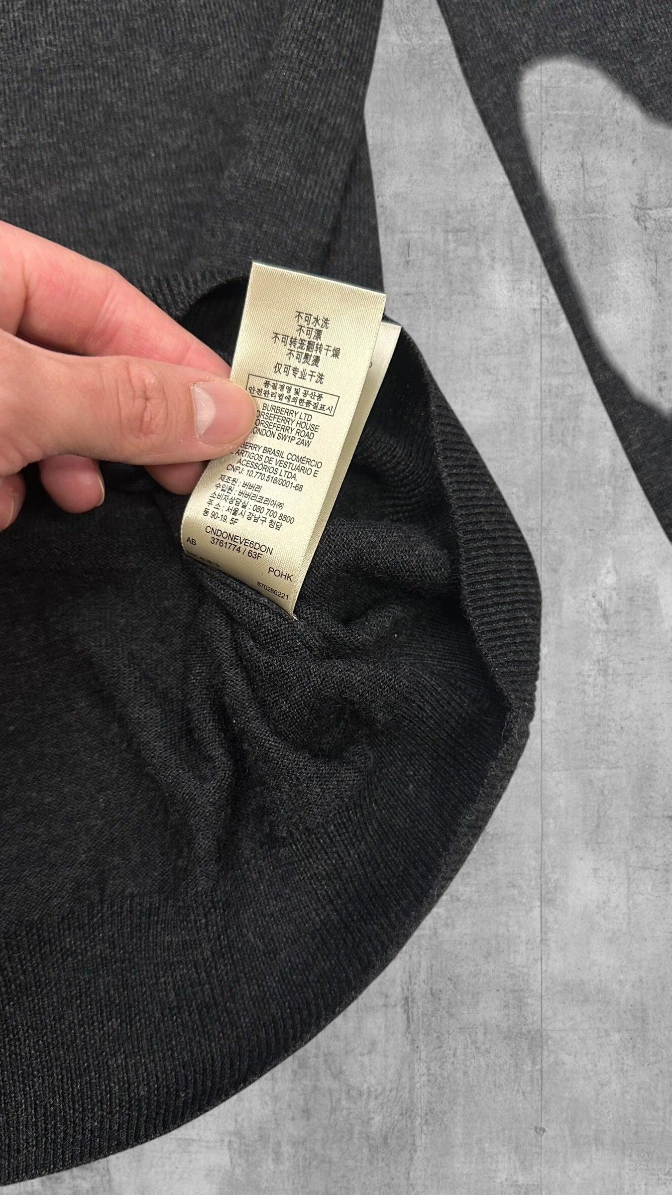 Burberry Sweatshirt Dunkelgrau XL