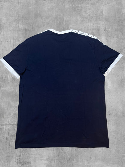 Fred Perry T-Shirt Taped Navy Blau Weiß L