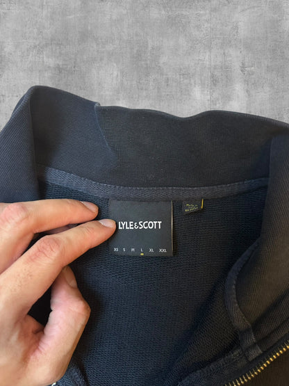 Lyle & Scott Half / Quarter Zip Pullover Schwarz L