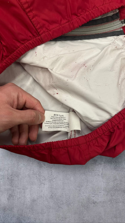 Fred Perry Regenjacke Windbreaker Grau Rot S