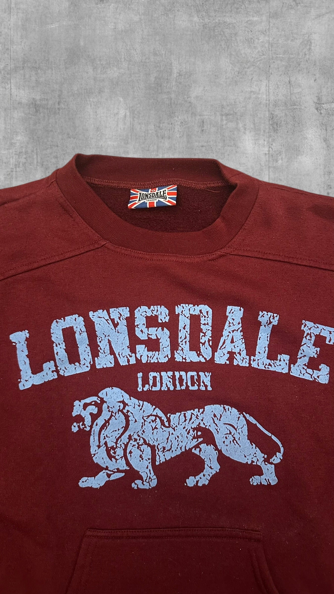Lonsdale London Sweatshirt Weinrot M