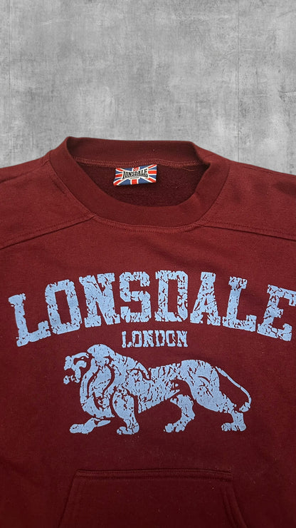 Lonsdale London Sweatshirt Weinrot M