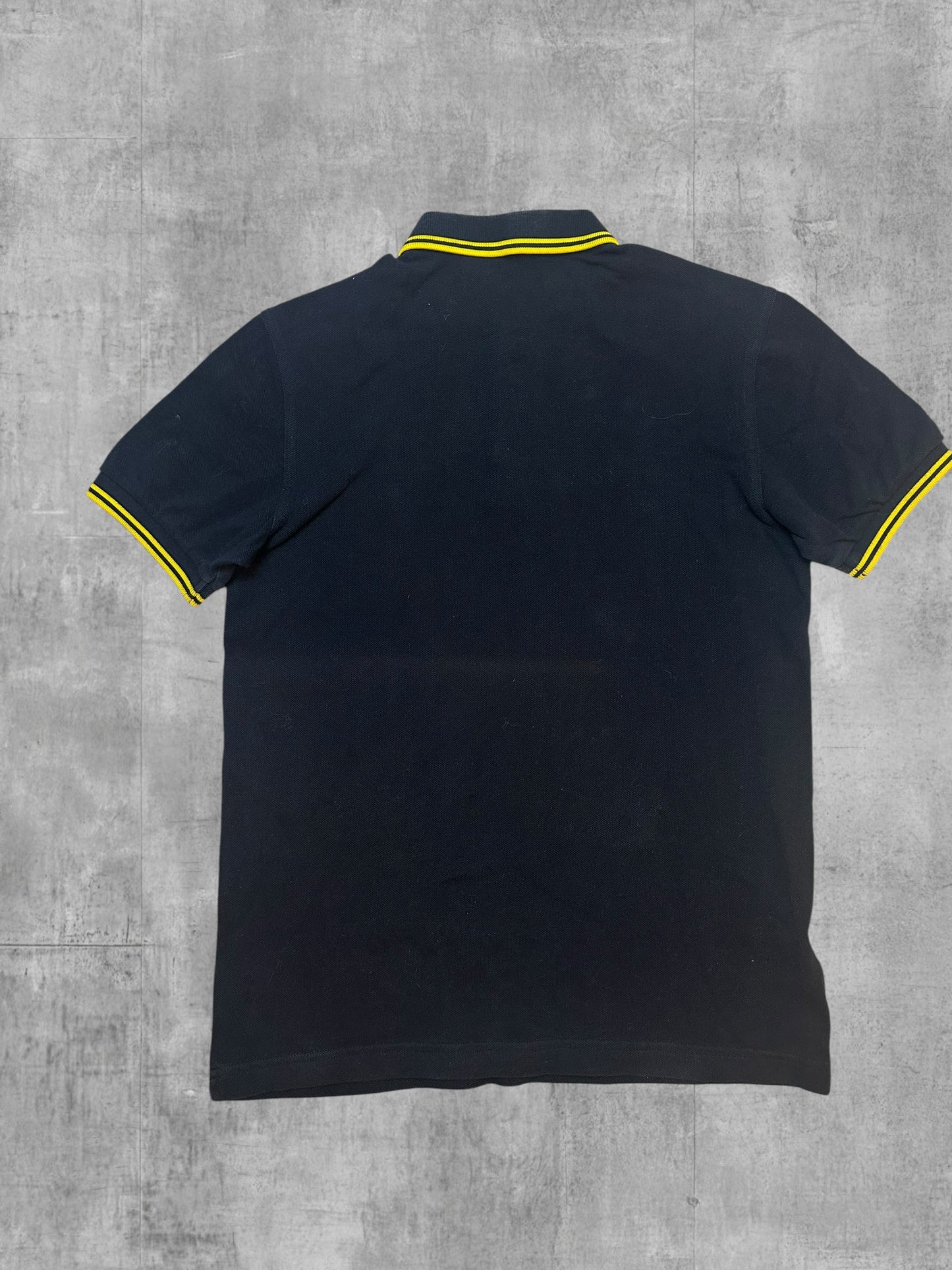 Fred Perry Polo Shirt Schwarz Gelb S