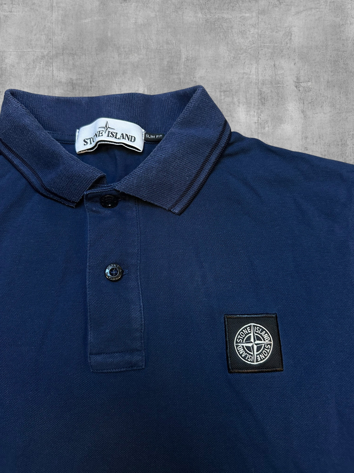 Stone Island Polo Shirt Navy Blau S