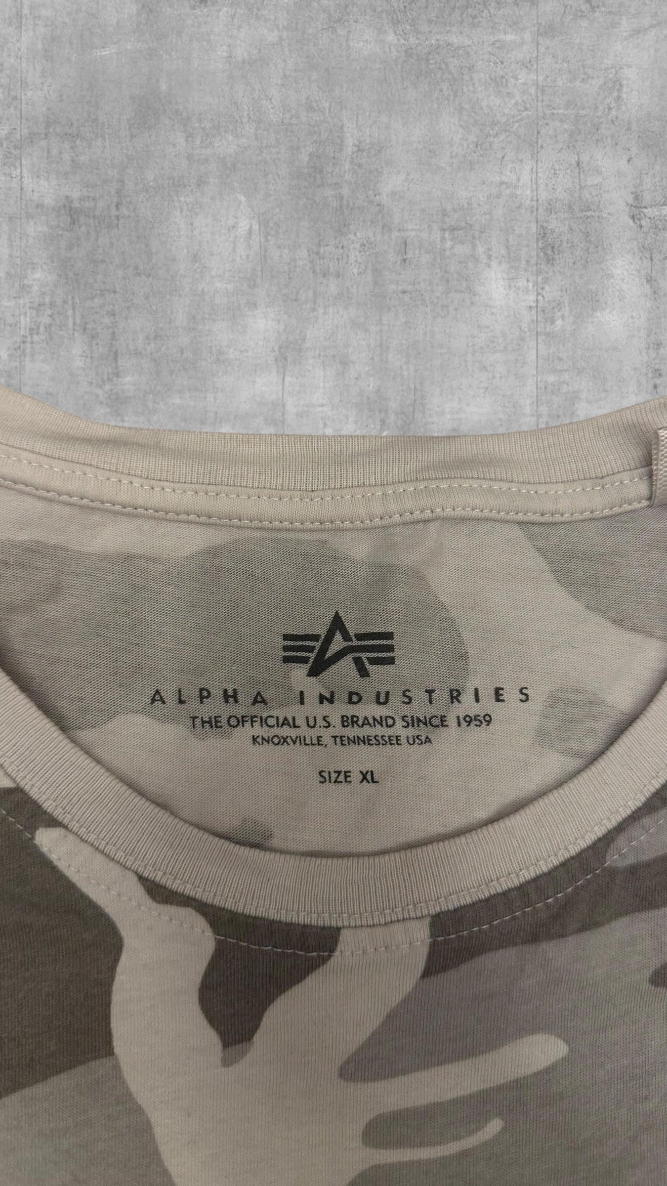 Alpha Industries T-Shirt Camouflage Grau XL