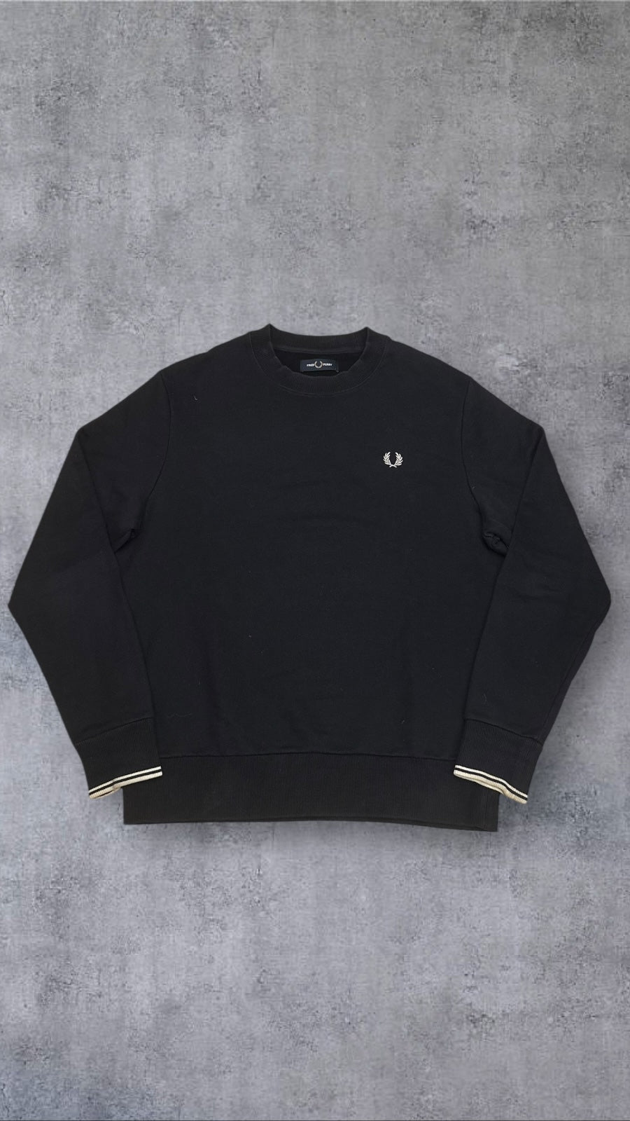 Fred Perry Sweatshirt Schwarz L
