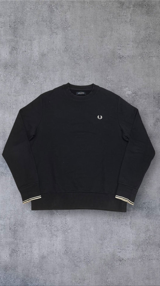 Fred Perry Sweatshirt Schwarz L