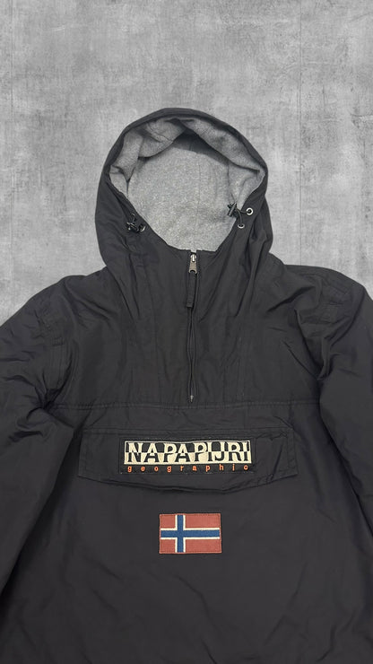 Napapijri Windbreaker gefüttert Regenjacke Schwarz L