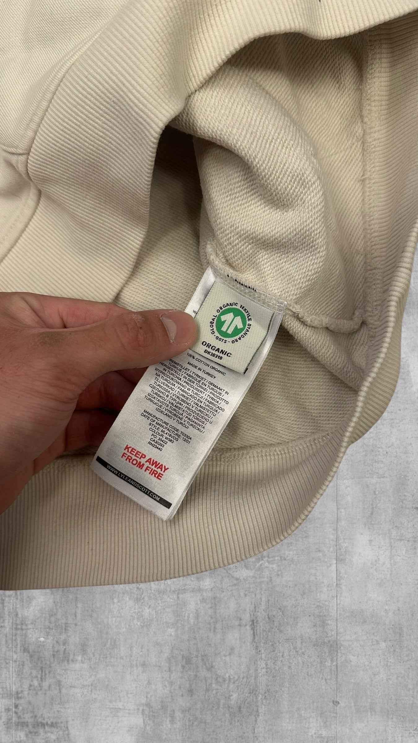 Lyle & Scott Pullover Hoodie Creme Weiß M