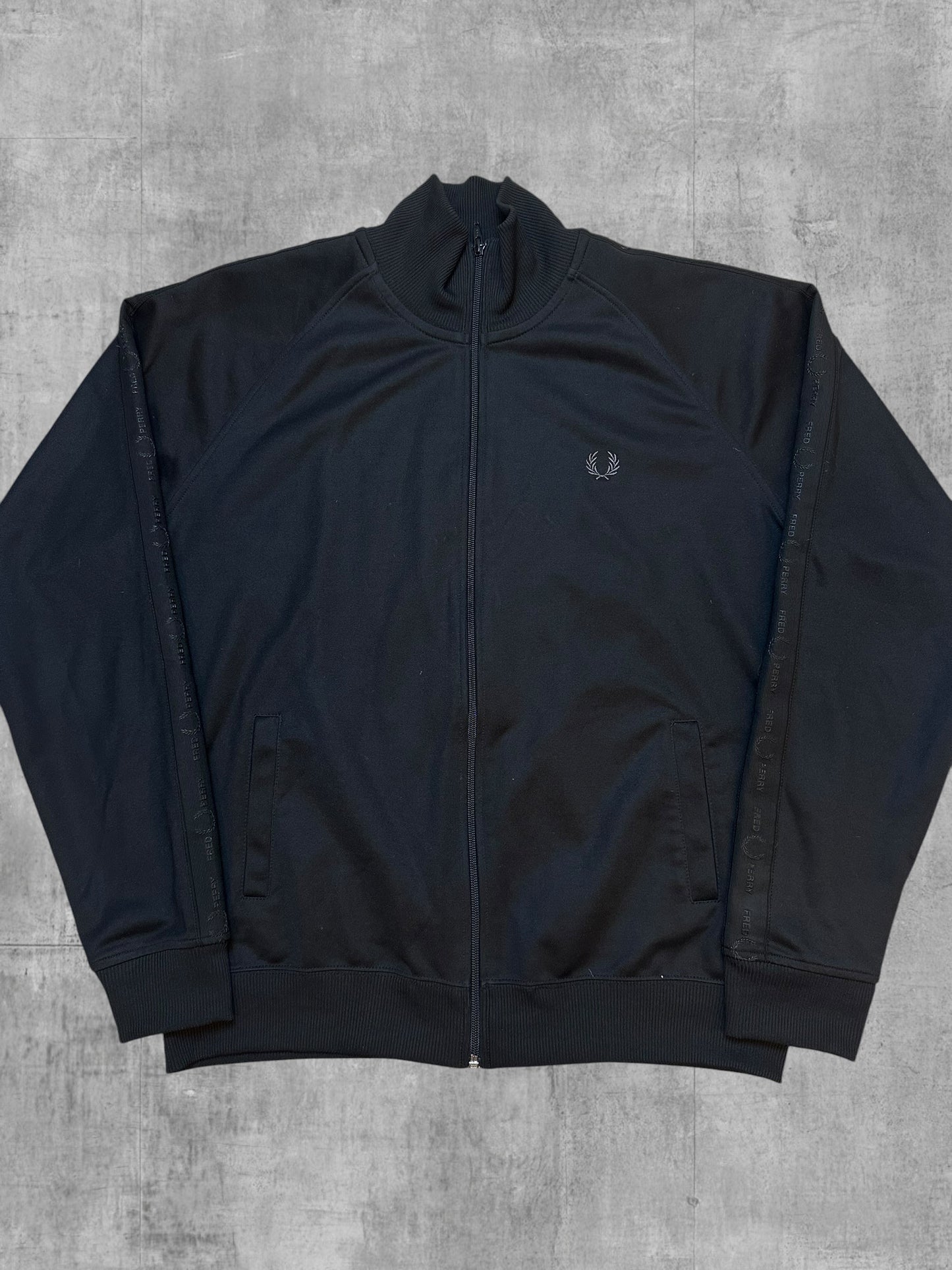 Fred Perry Trainingsjacke Taped Black on Black L (sehr selten)