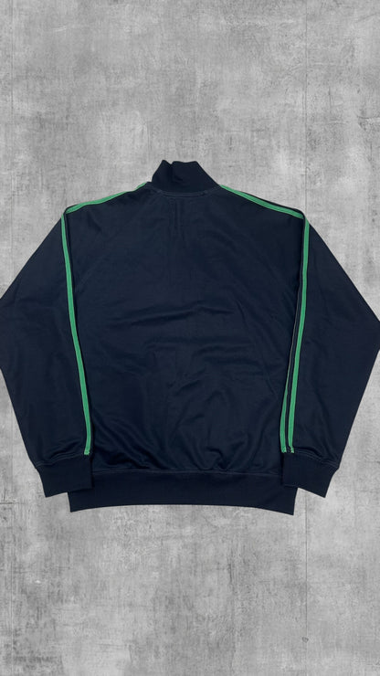 Fred Perry Vintage Trainingsjacke Taped Schwarzblau Grün M