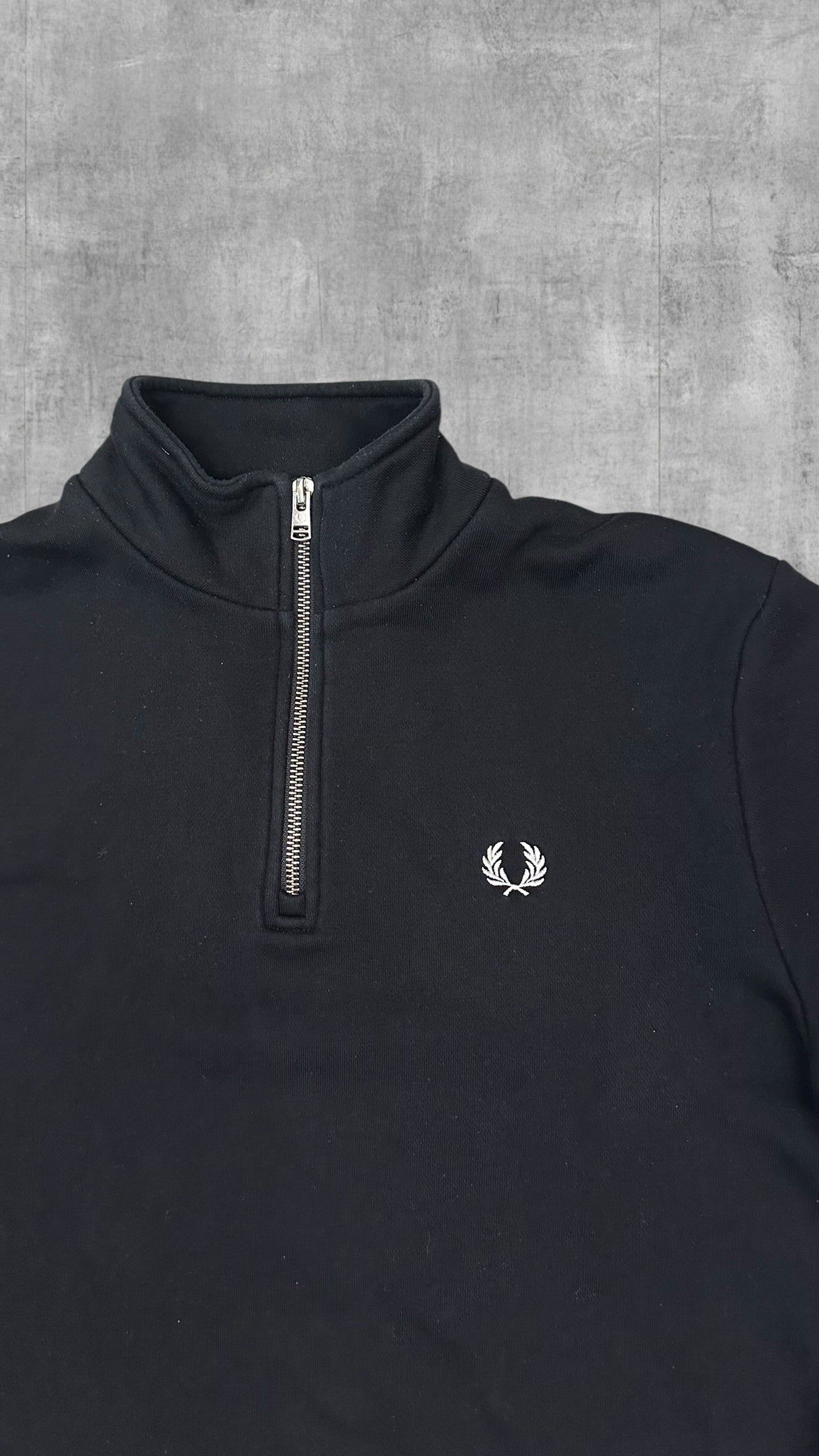 Fred Perry Half / Quarter zip Pullover Schwarz M