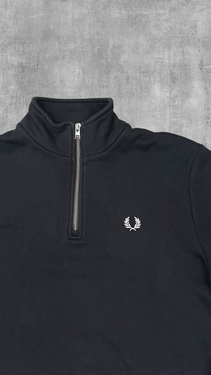 Fred Perry Half / Quarter zip Pullover Schwarz M