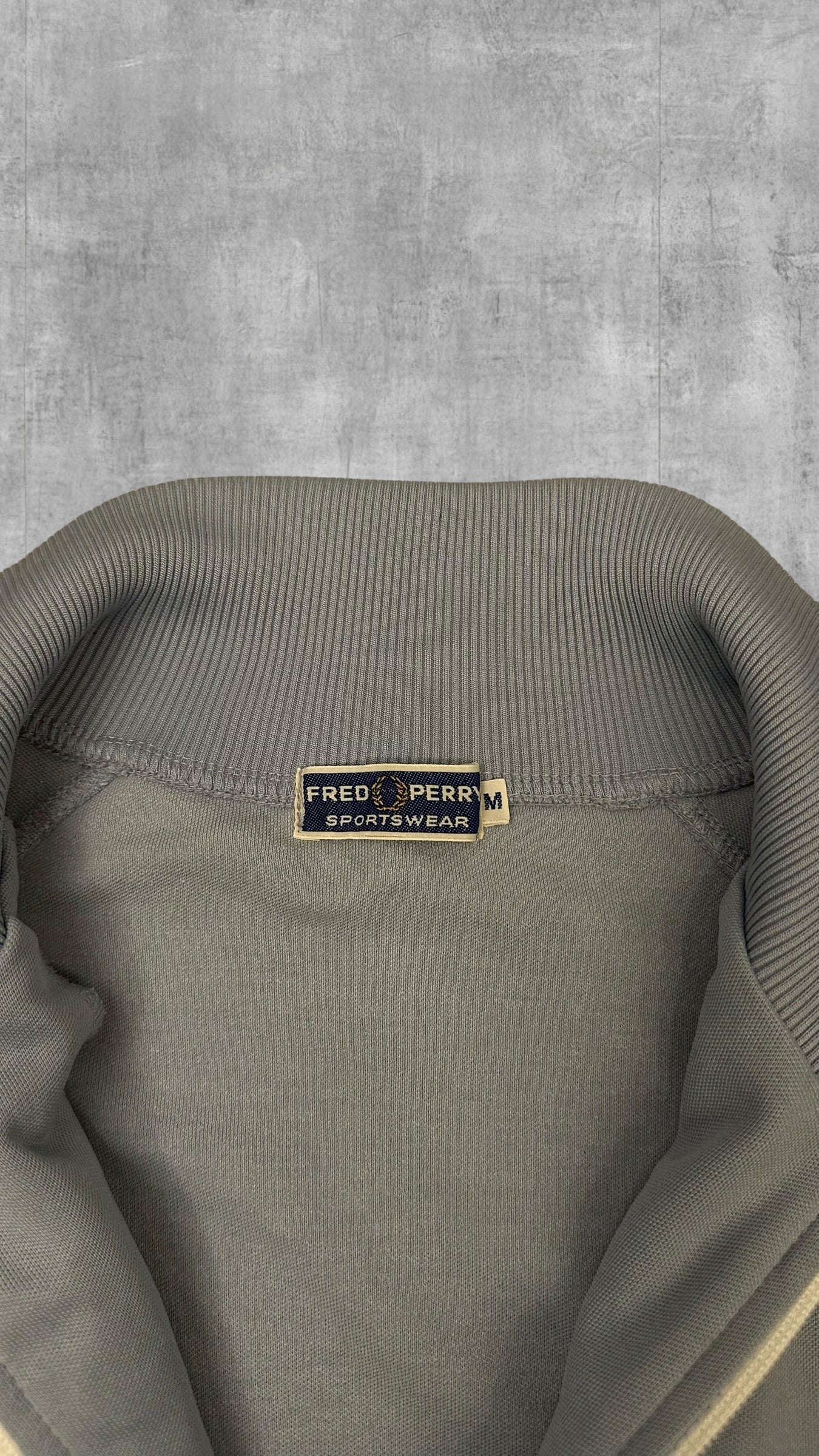 Fred Perry Vintage Trainingsjacke Taped Babyblau M