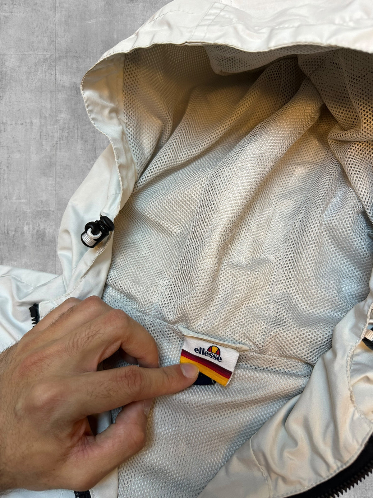 Ellesse Windbreaker Weiß Schwarz M