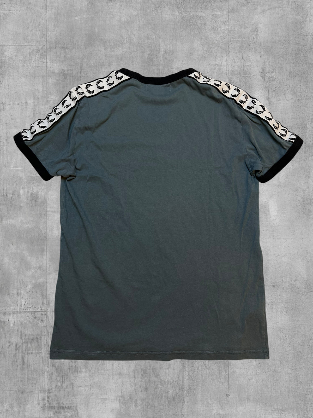 Fred Perry T-shirt Taped Grau Türkis S