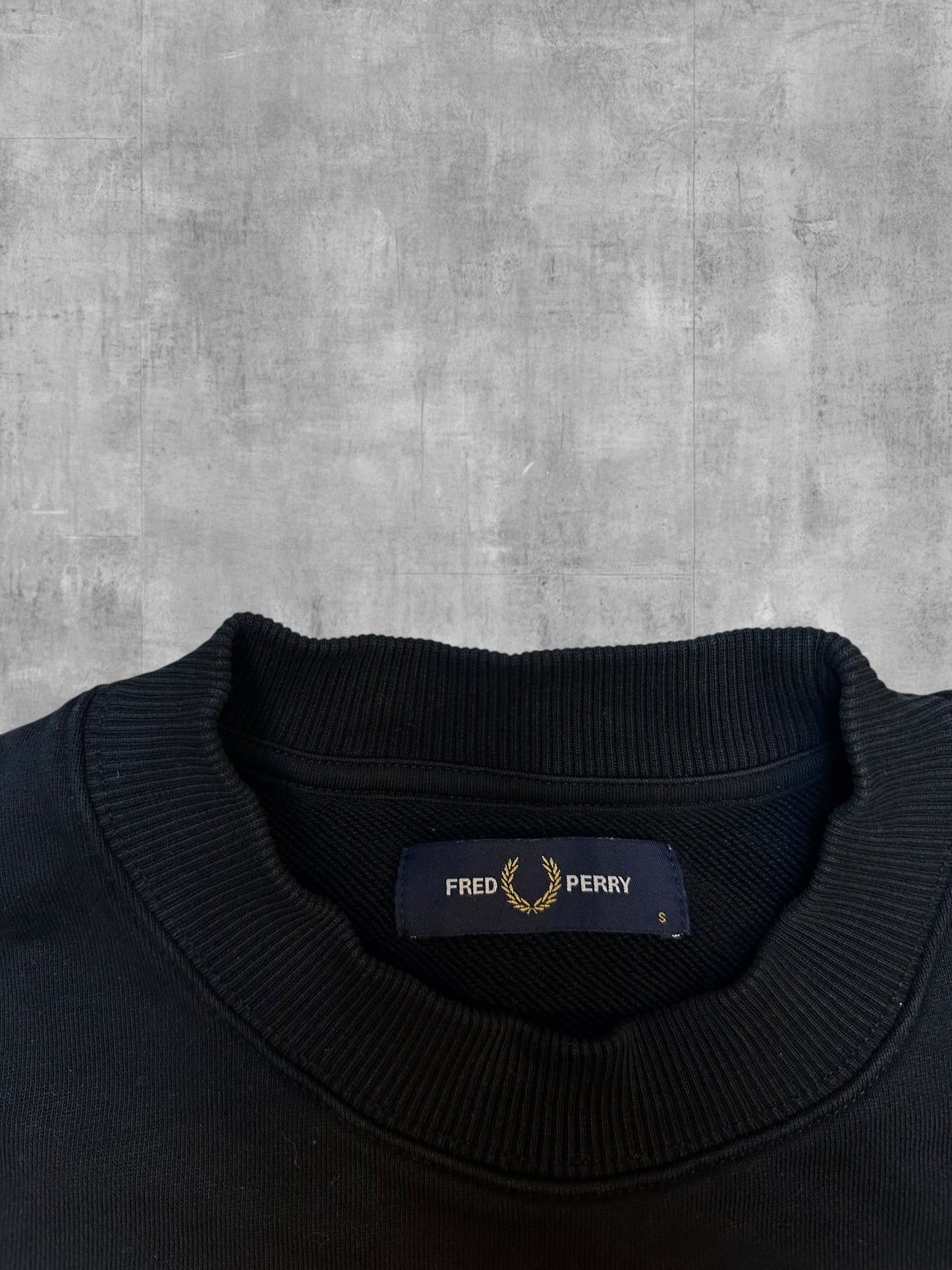 Fred Perry Sweatshirt Schwarz Weiß S
