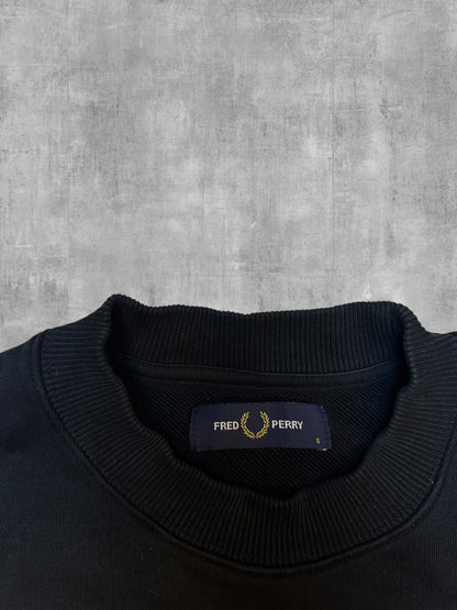 Fred Perry Sweatshirt Schwarz Weiß S