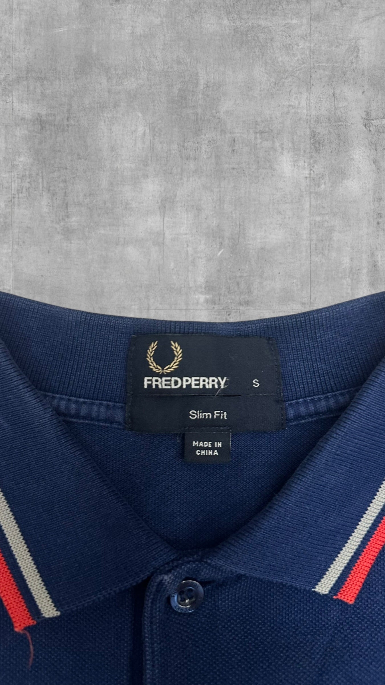 Fred Perry Polo Shirt Navy Blau S Slim Fit