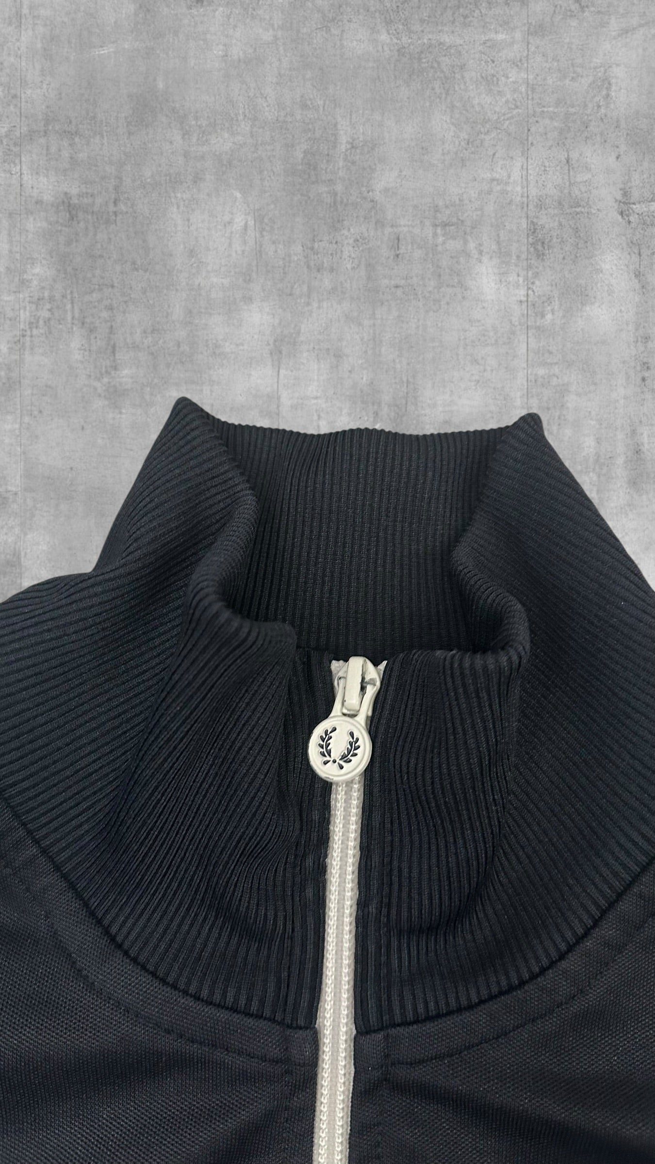 Fred Perry Trainingsjacke Taped Schwarz Grün Weiß M
