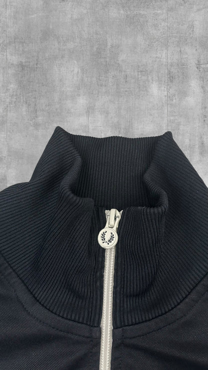 Fred Perry Trainingsjacke Taped Schwarz Grün Weiß M