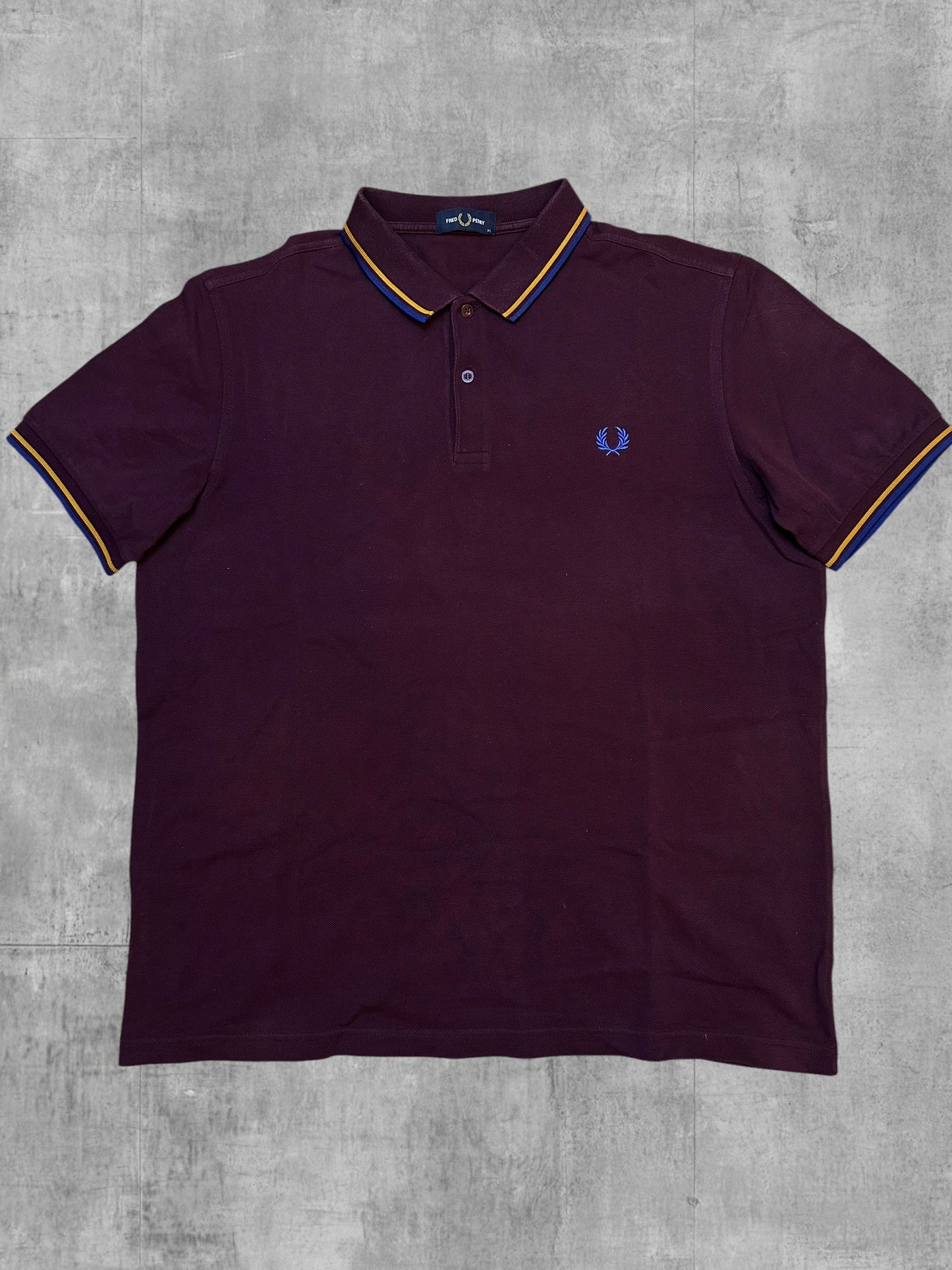 Fred Perry Polo Shirt Weinrot XL