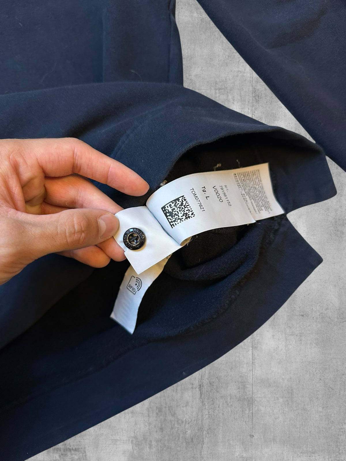 Stone Island Quarter Zip Pullover Navy Blau L