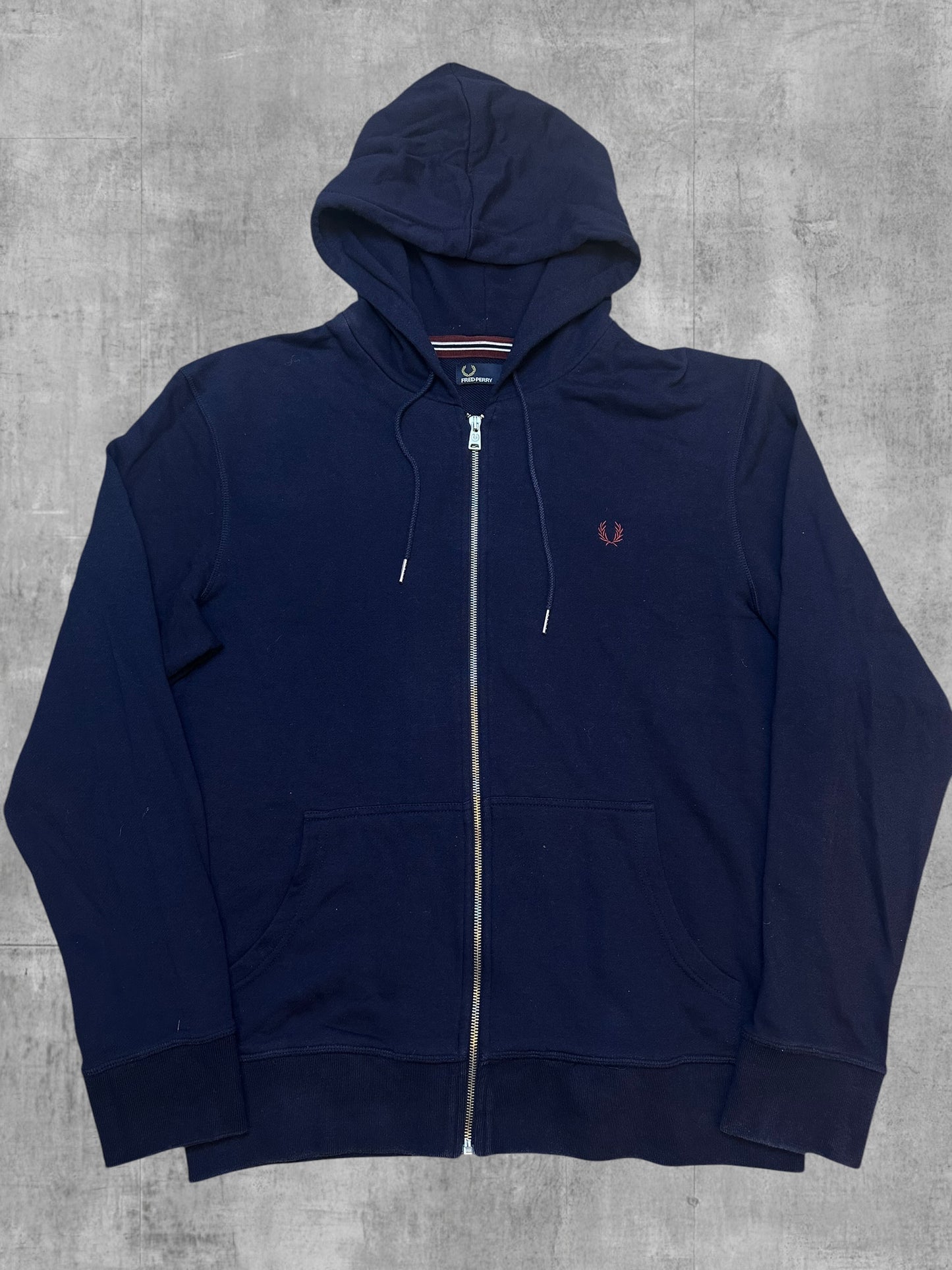 Fred Perry Zip Hoodie Jacke Navy Blau XL