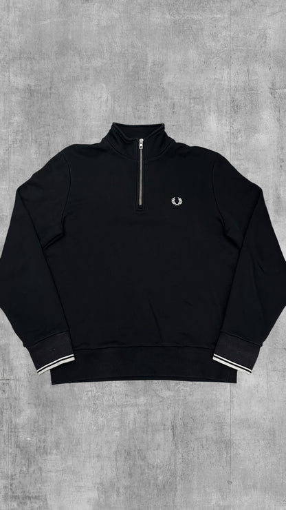Fred Perry Half / Quarter zip Pullover Schwarz M