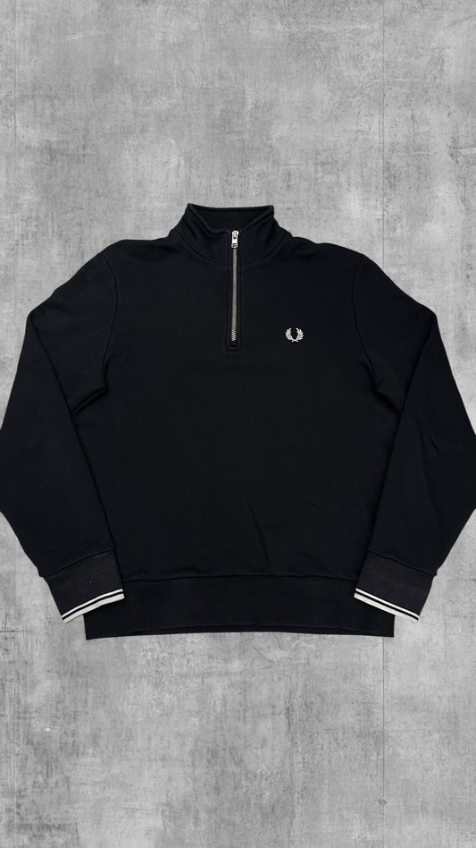 Fred Perry Half / Quarter zip Pullover Schwarz M