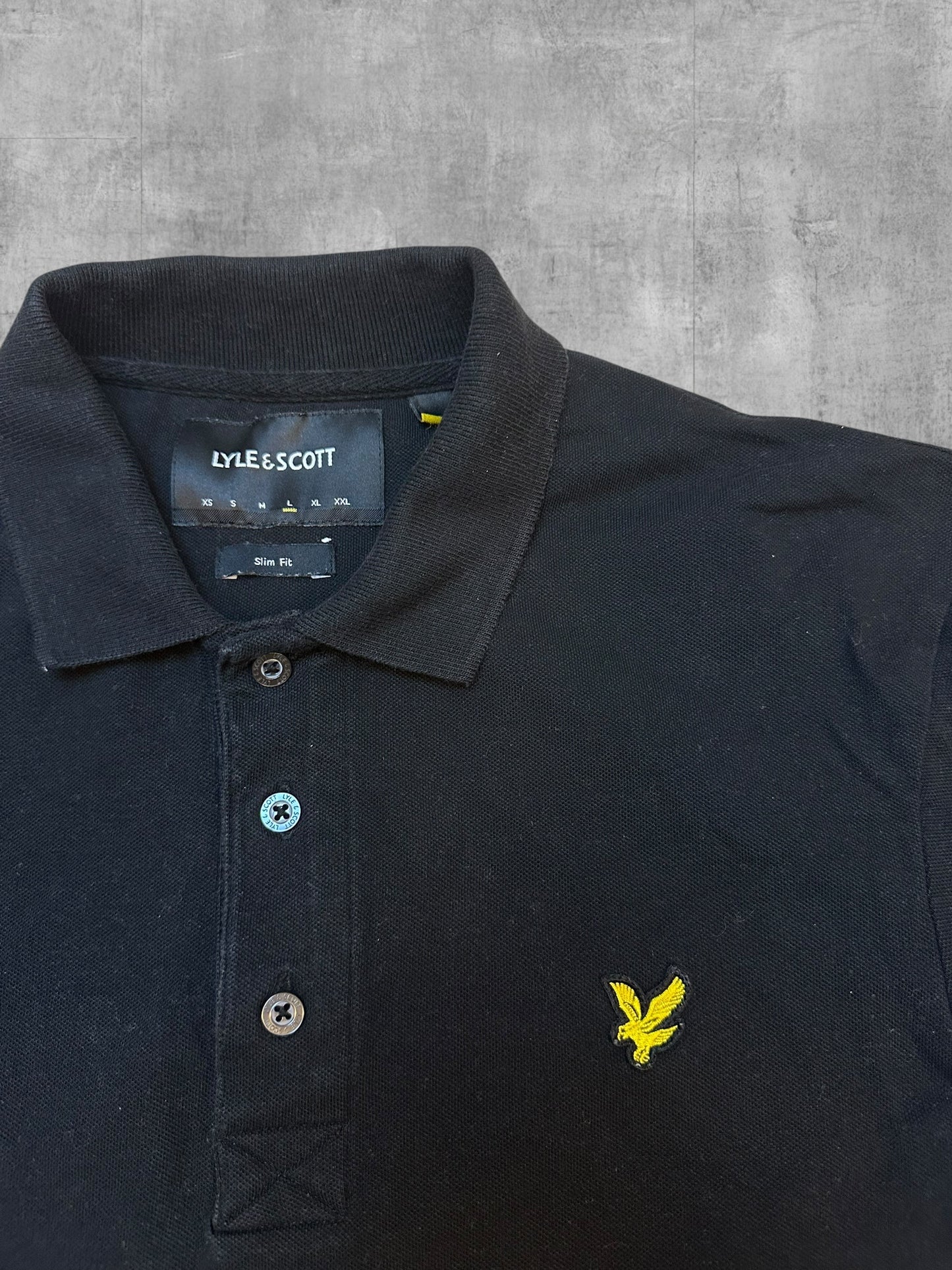 Lyle & Scott Polo Shirt Schwarz L Slim Fit