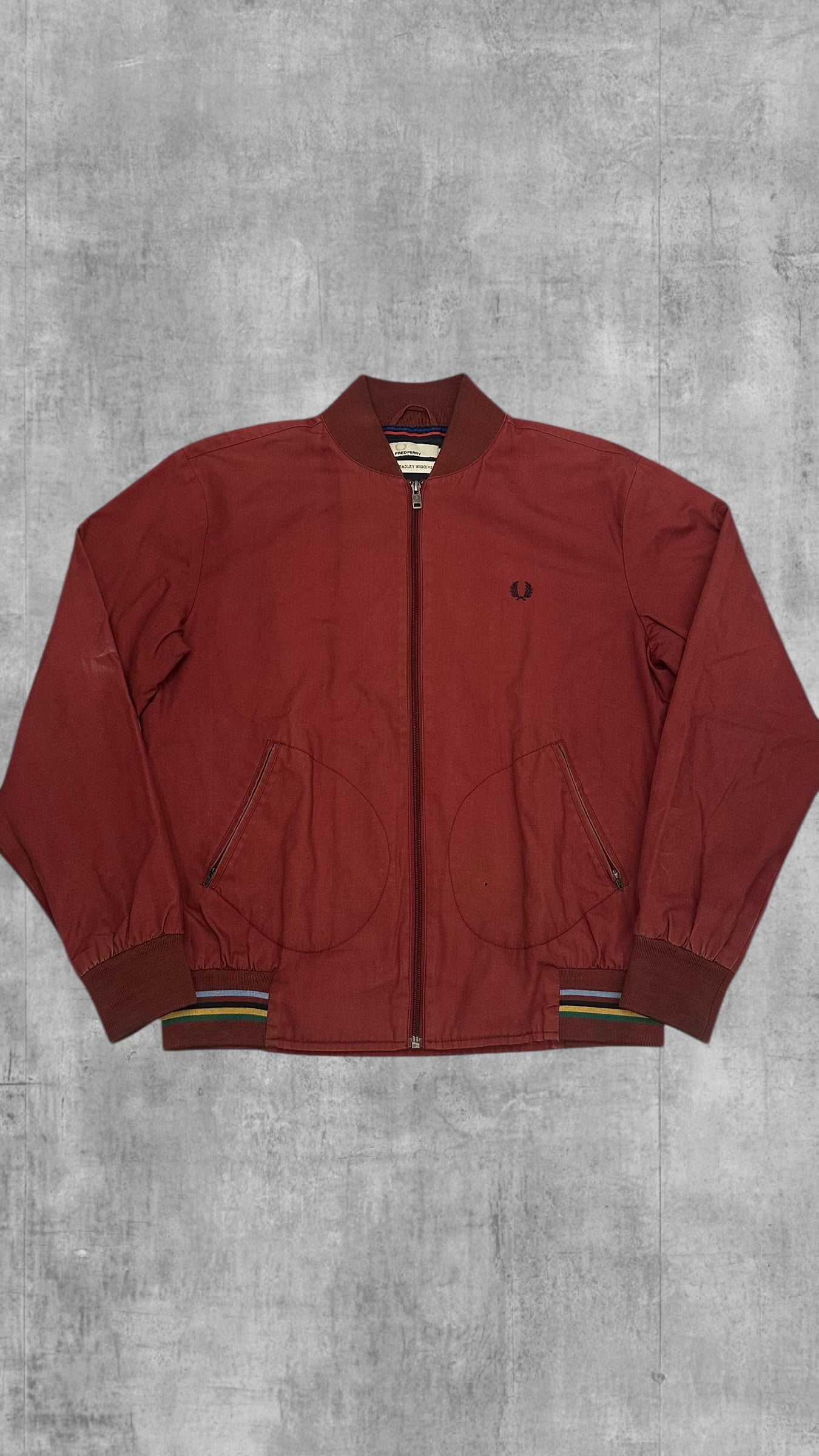 Fred Perry Bomberjacke Regenjacke Weinrot M