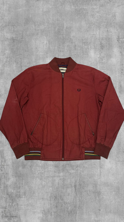 Fred Perry Bomberjacke Regenjacke Weinrot M